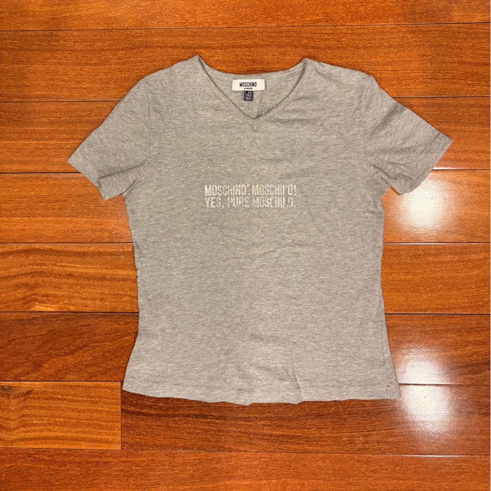 Moschino Gray Short Sleeve Tee